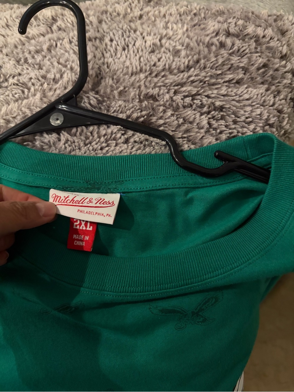 Kelly Green Mitchell & Ness Graphic Tee Philadelphia Eagles - Picture 3 of 4